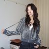 甜酷本色 條紋連帽外套