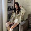 韓女必備 排扣風衣外套
