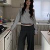 冷淡美學 斜肩大學t（真兩件式