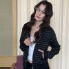 甜酷本色 條紋連帽外套