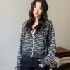 甜酷本色 條紋連帽外套