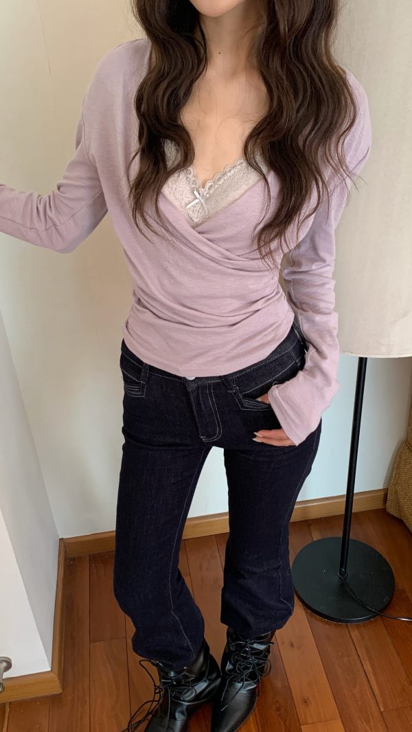 暗藏浪漫 v領真兩件(附蕾絲小可愛