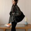 韓女必備 排扣風衣外套