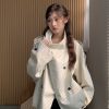 韓女必備 排扣風衣外套