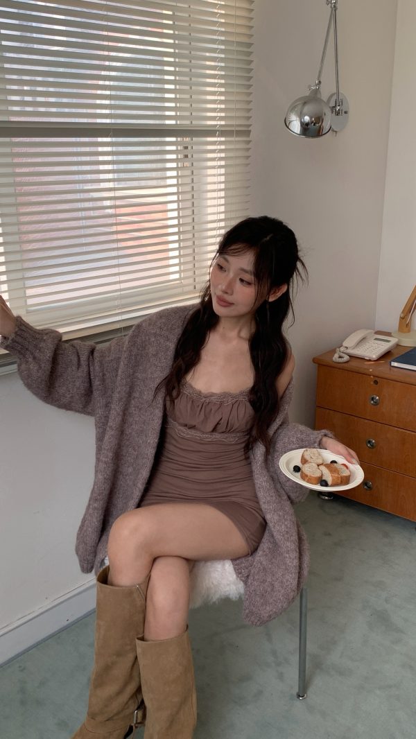 落葉絮語 細肩洋裝set(有胸墊