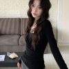 摩登秋日 垂墜領長袖(附繞脖背心