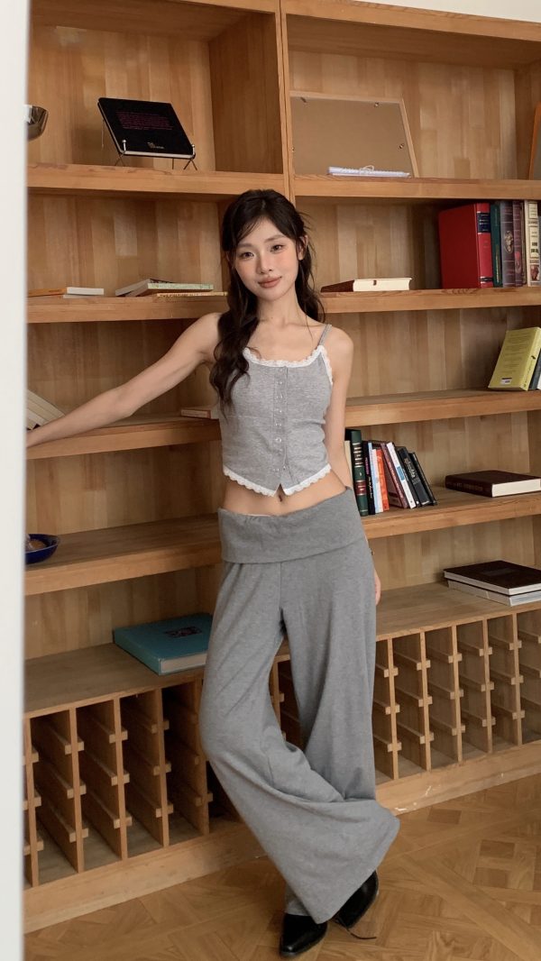 慵懶時分 蕾絲拼接棉褲